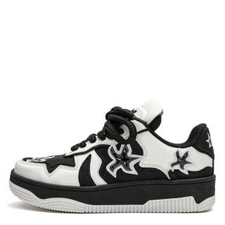 Youthloser Running Stars Collection Height Increasing Skateboard Shoes Unisex Black
