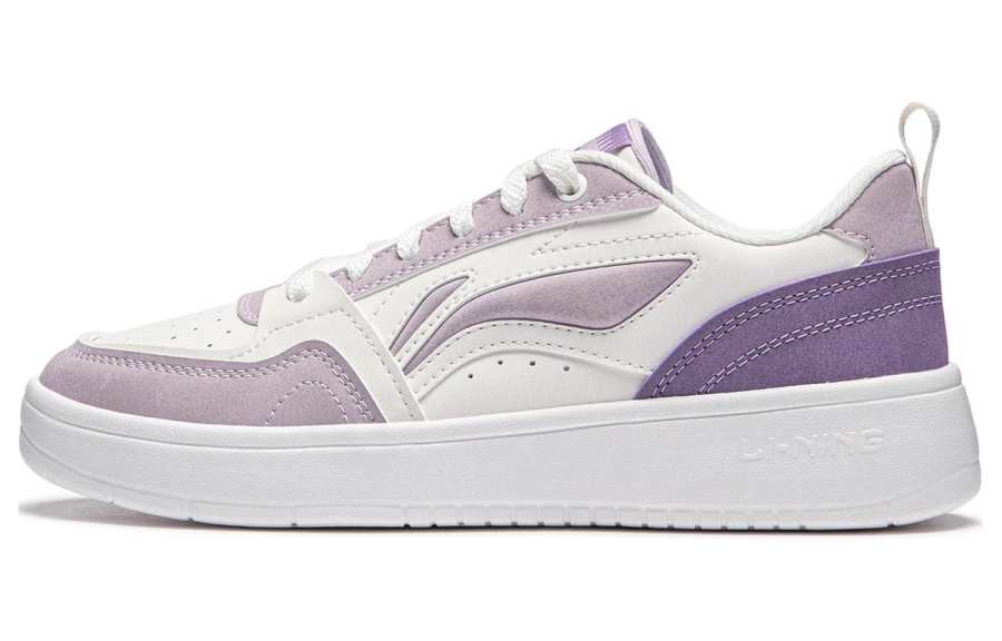 Li-Ning Li Ning Sycee V2 Slip Resistant Cushioning Abrasion Resistant Low top Skateboard Shoes Women's White Purple