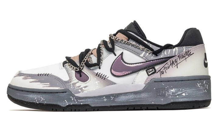 Nike Nike Full Force Great Journey West, Purple Moon Phantasm Night Abrasion Resistant Low top Skateboard Shoes Men's