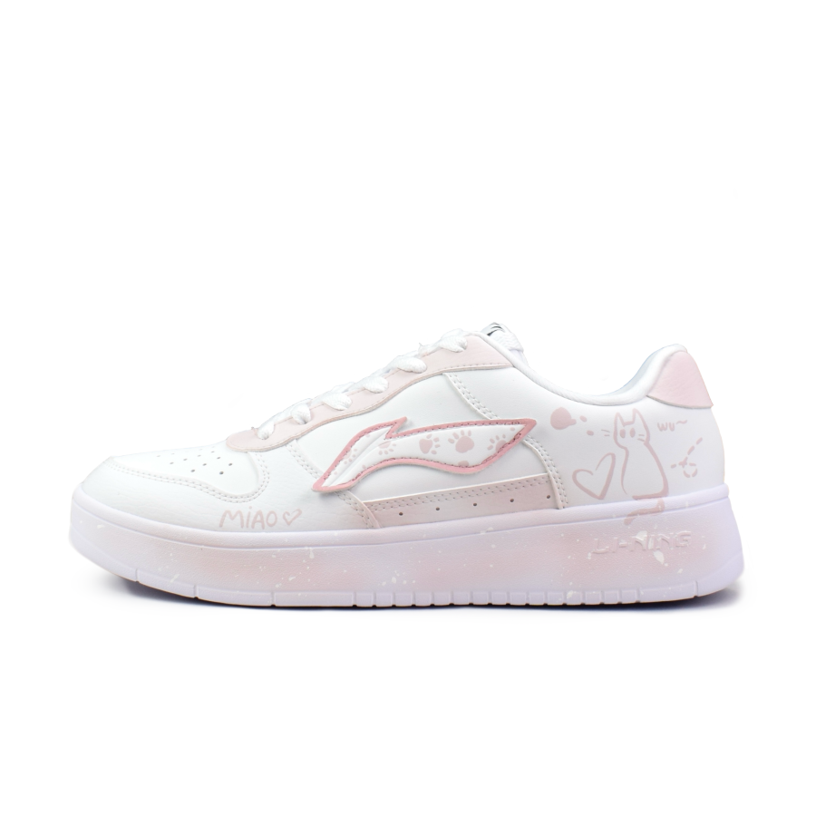 Li-Ning Li Ning Floating Boat Slip Resistant, Abrasion Resistant, Breathable Low top Skateboard Shoes Unisex Pink