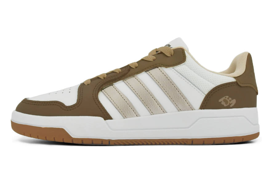 Adidas Neo Entrap Synthetic Leather Non slip Lightweight Low top Skateboard Shoes Unisex Beige White Brown