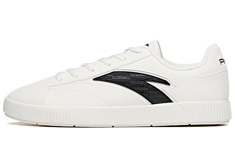 Anta Life Collection Synthetic Leather Slip Resistant Low top Skateboard Shoes Men's White