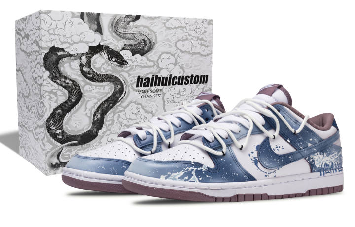 Nike Nike Dunk Dark Blue Underwater Box Abrasion Resistant Abrasion Resistant Low top Skateboard Shoes Unisex Blue