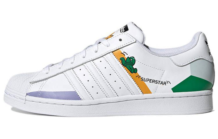 Adidas Originals SUPERSTAR Leather Low top Skateboard Shoes Unisex White Gray Green