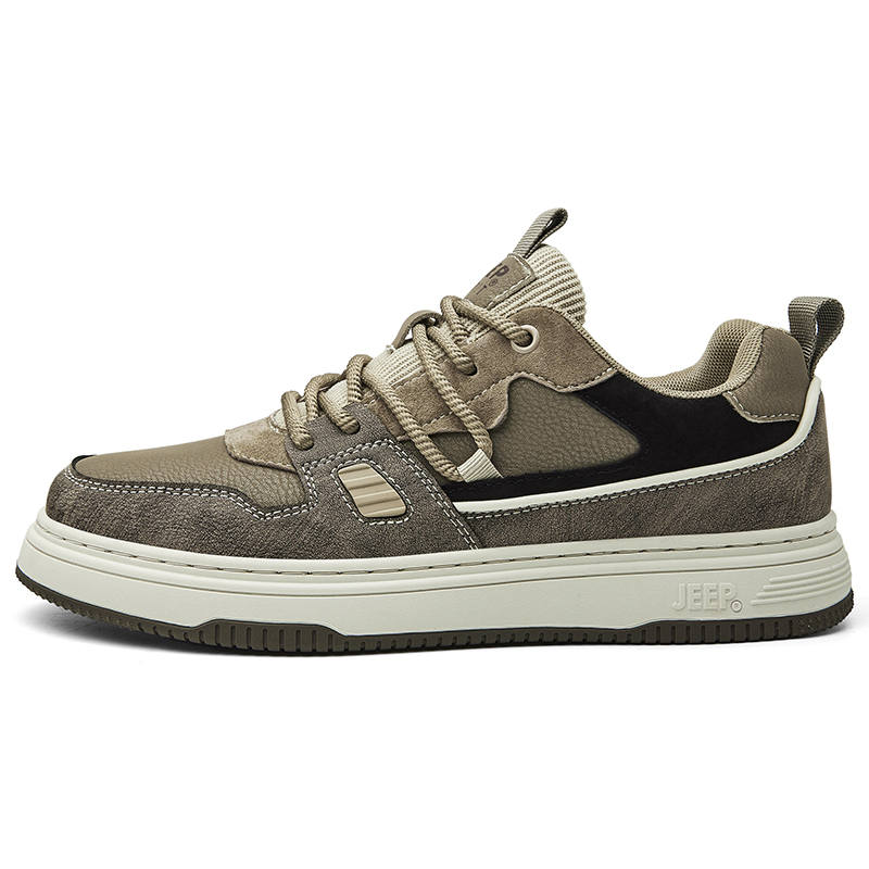 JEEP SPIRIT Street Casual Trendy Low top Skateboard Shoes Men's Khaki