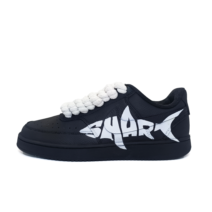 Nike Nike Court Vision Slip Resistant Abrasion Resistant Low top Skateboard Shoes Men's Black White