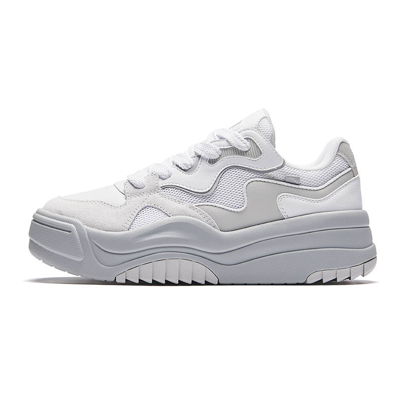 Anta Eggy Shoe 2.0 Height Increasing Lightweight Low top Skateboard Shoes Women's Pure White