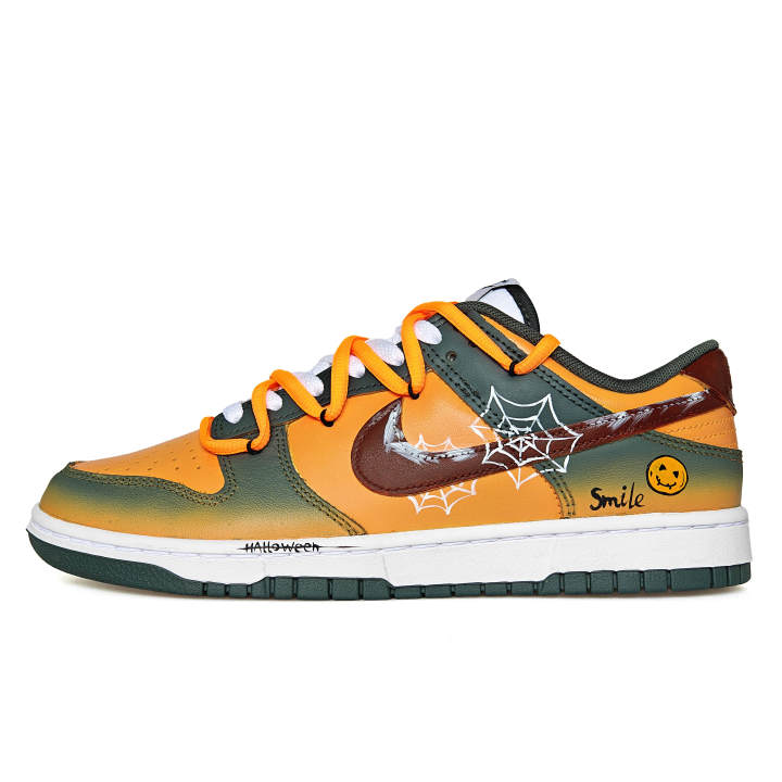 Nike Nike Dunk Low top Skateboard Shoes Unisex Orange Green