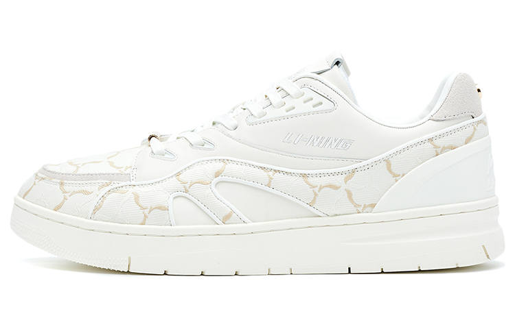 LI-NING 1990 LI NING 1990 Slip Resistant Slip Resistant Low top Skateboard Shoes Men's Ecru