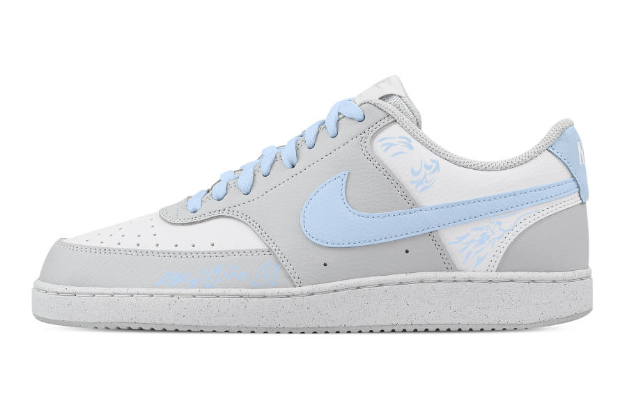 Nike Nike Court Vision Kunlun Ice Yi Abrasion Resistant Low top Skateboard Shoes Men's White Blue