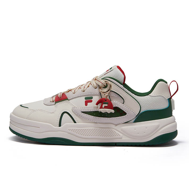 FILA FUSION BANK II Synthetic Leather, Textile Low top Skateboard Shoes Men's White Green