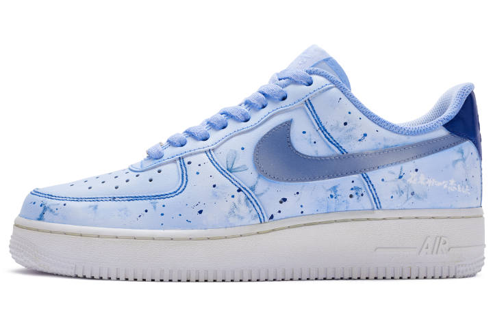 Nike Nike Air Force 1 Low top Skateboard Shoes Men's Blue White