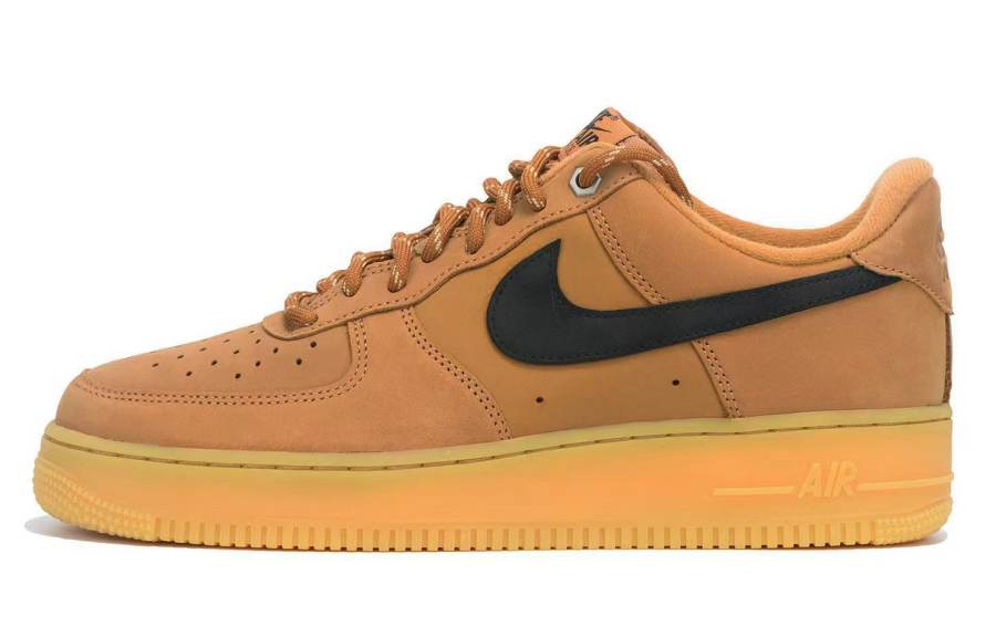 Nike Nike Air Force 1 Slip Resistant, Abrasion Resistant, Lightweight Low top Skateboard Shoes Unisex Black Yellow
