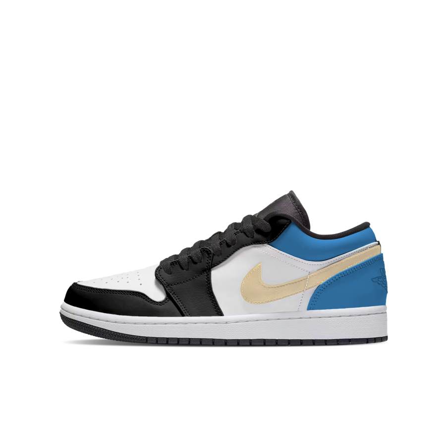 Jordan Jordan Air Jordan 1 Abrasion Resistant Balance Low top Skateboard Shoes Unisex Blue Black