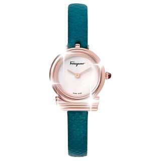 FERRAGAMO Bracelet Series Wrist Watches Quartz Movement Cow Leather Strap White Dial Women's Watch