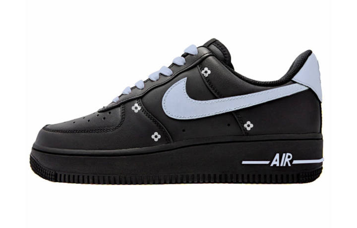 Nike Nike Air Force 1 Low top Skateboard Shoes Unisex Black Blue