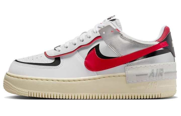 Nike Nike Air Force 1 Low Shadow White Silver Gym Red Women's