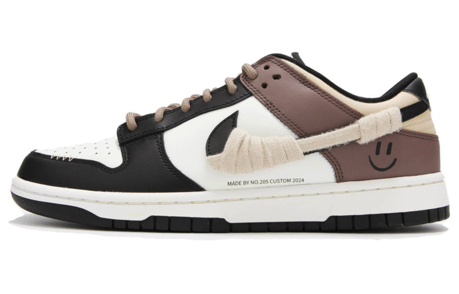 Nike Nike Dunk Low Panda Slip Resistant, Abrasion Resistant, Lightweight Low top Skateboard Shoes Unisex Black White Brown