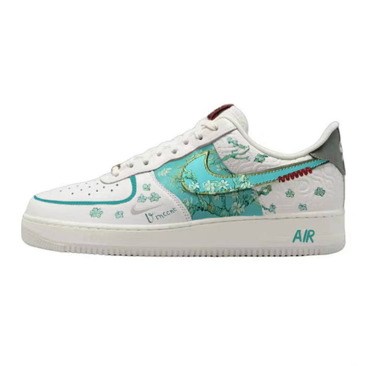 Nike Nike Air Force 1 Skateboard Shoes Unisex Low Top Green/White