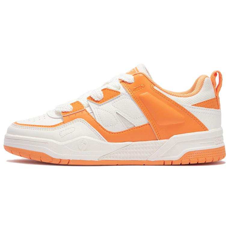 361° Slip Resistant Abrasion Resistant Low top Skateboard Shoes Women's White Orange