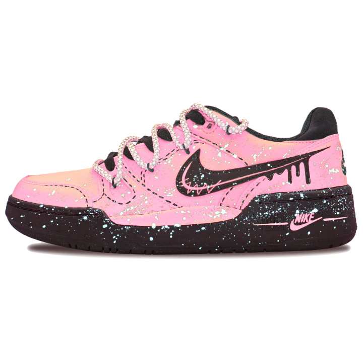 Nike Nike Full Force Dazzling Color Cherry Blossom Abrasion Resistant Low top Skateboard Shoes Unisex Cherry Blossom