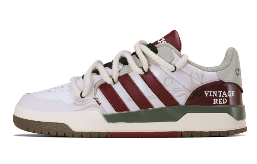 Adidas Neo Entrap Synthetic Leather Low top Skateboard Shoes Unisex Red Brown