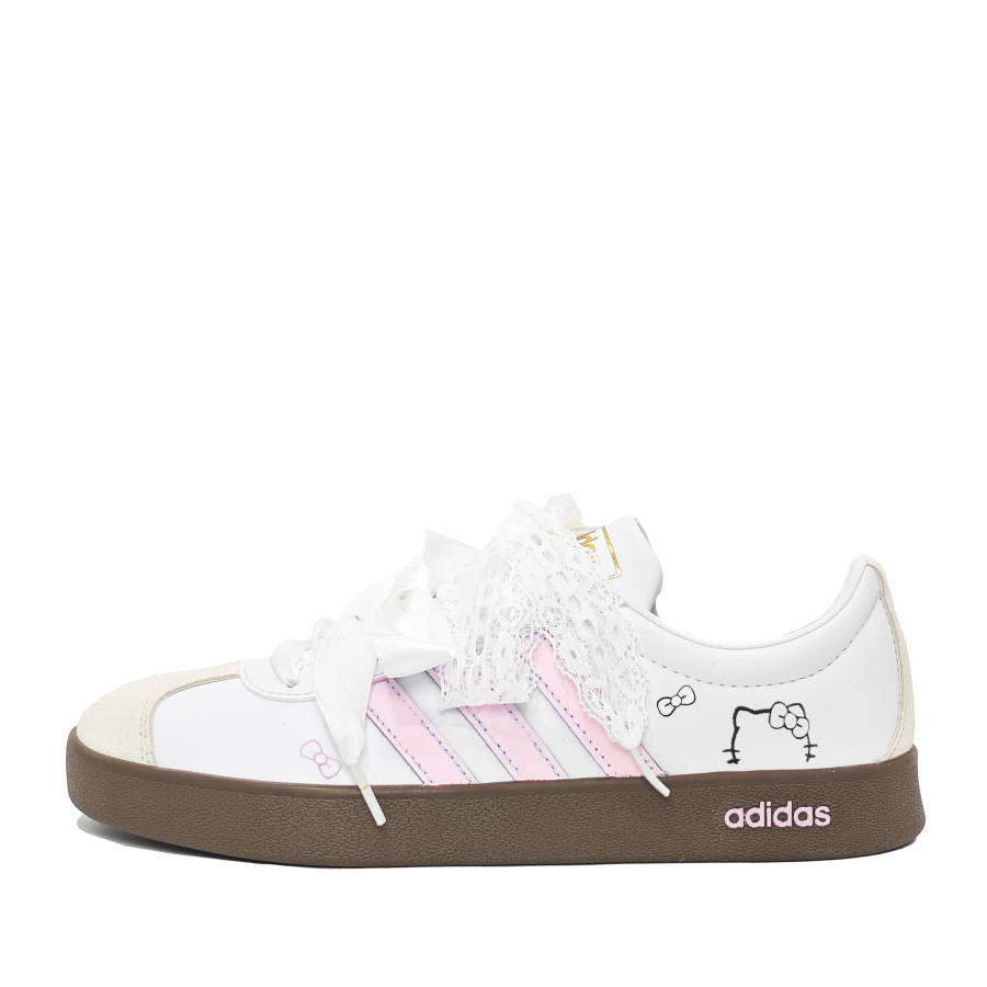 Adidas Adidas Vl Court Classic Cute Cat Low top Skateboard Shoes Unisex Pink White