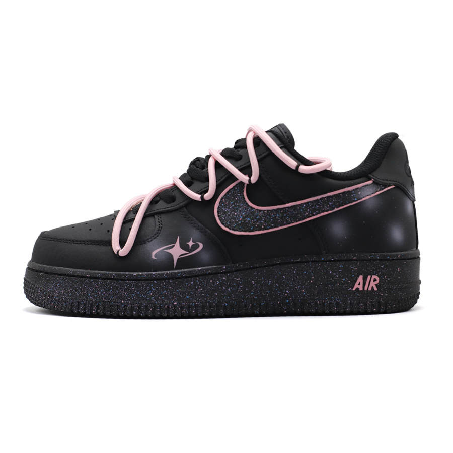 Nike Nike Air Force 1 Abrasion Resistant Low top Skateboard Shoes Women's Black Pink