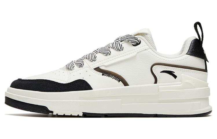 Anta Bump Slip Resistant Abrasion Resistant Low top Skateboard Shoes Women's White Black