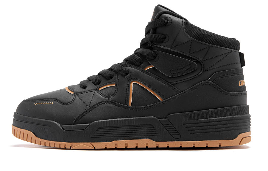 QIAODAN Synthetic Leather Coverage Thermal Slip Resistant Cushioning Abrasion Resistant Height Increasing High top