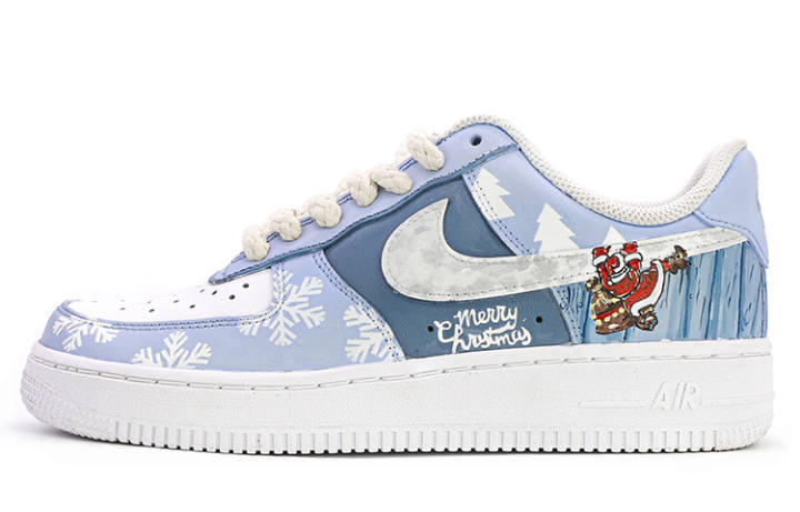 Nike Nike Air Force 1 Low '07 Low top Skateboard Shoes Unisex Gray Blue