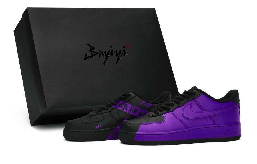 Nike Nike Air Force 1 07 811 Manufacturing, Ghost Joker, Special Shoe Box Low top Skateboard Shoes Unisex Black Purple