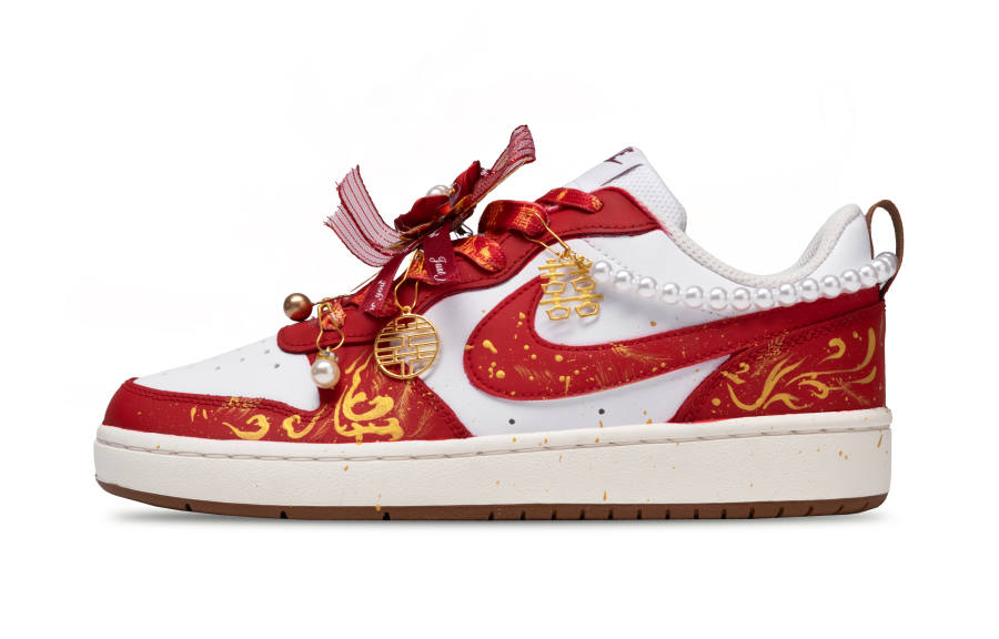 Nike Nike Court Borough 2 Blissful Union Cushioning Low top Skateboard Shoes Unisex China Red