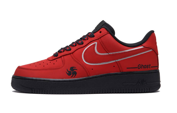 Nike Nike Air Force 1 Ghosts And Monsters Slip Resistant Low top Skateboard Shoes Unisex Red