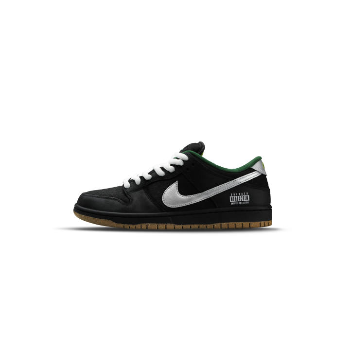 Nike Nike Dunk SB Fabric Low top Skateboard Shoes Unisex Black Silver