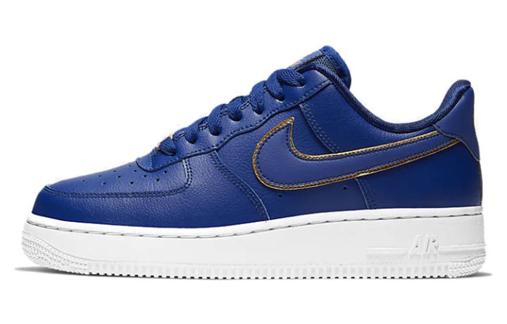 Nike Nike Air Force 1 Low Blue Gold Swoosh Women's