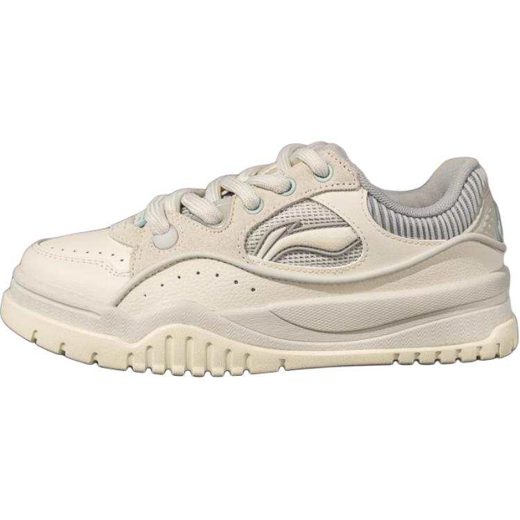 Li-Ning Li Ning Buu Synthetic Leather, Textile Low top Skateboard Shoes Women's White