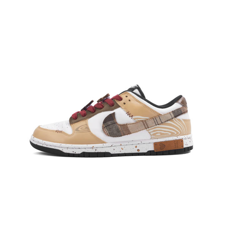 Nike Nike Dunk Abrasion Resistant Low top Skateboard Shoes Unisex Beige Yellow