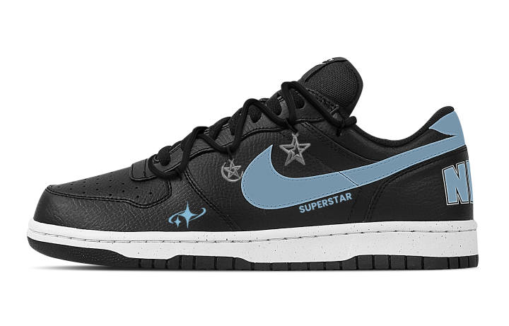 Nike Nike Big Star Abrasion Resistant Breathable Low top Skateboard Shoes Men's Blue Black