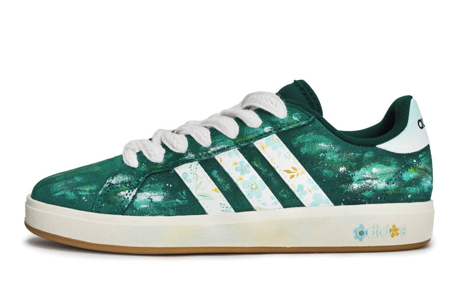Adidas Adidas Grand Court Base 00s RTHS Floating Light Spring Scenery Abrasion Resistant Low top Skateboard Shoes Unisex Green