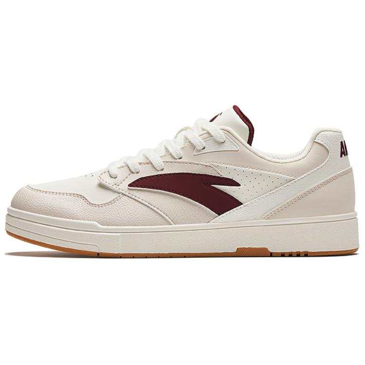 Anta Cushioning Abrasion Resistant Cushioning, Wear Resistant Low top Skateboard Shoes Men's White Brown