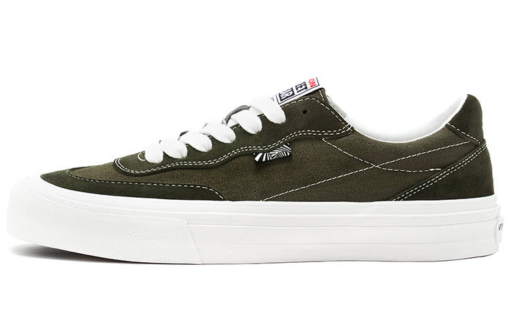 Vision Street Wear Flat Top Low top Skate Shoes Unisex Olive Green