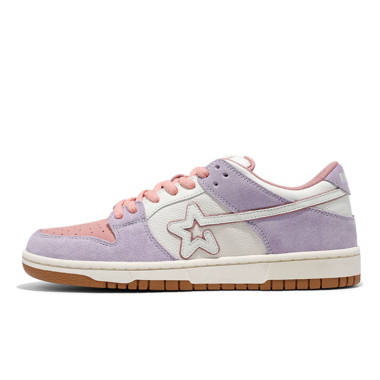 RIPSTAR SKBD Low Maxes Gradual Pink Slip Resistant Abrasion Resistant Low top Skateboard Shoes Unisex Pink Purple