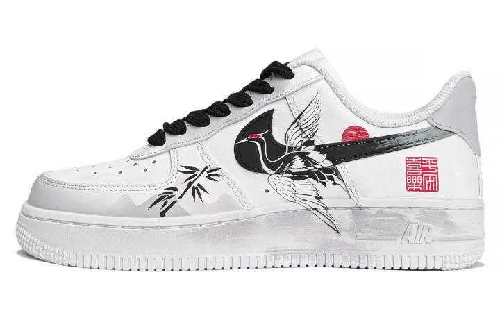 Nike Nike Air Force 1 Moon Mail, Peaceful Joy Non slip Lightweight Low top Skateboard Shoes Women's Gray White
