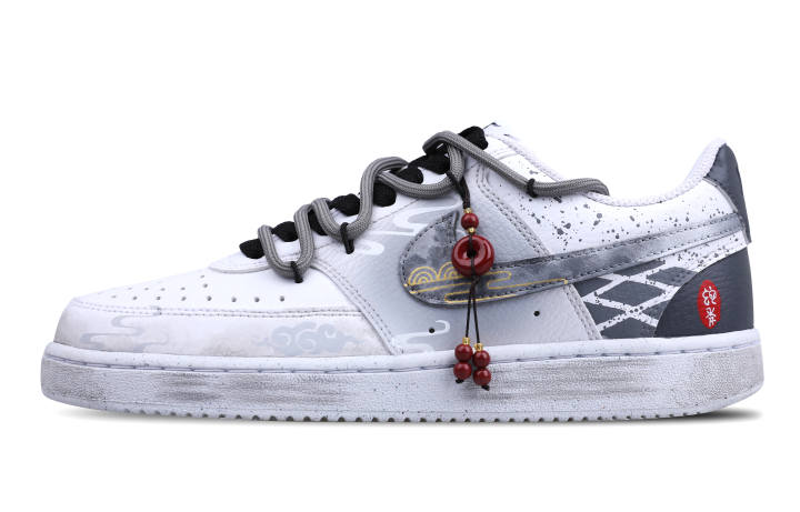 Nike Nike Court Vision 1 Slip Resistant Low top Skateboard Shoes Men's White Gray