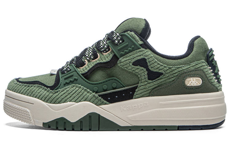 Kappa Cushioning, Wear Resistant Low top Skateboard Shoes Unisex Green Black