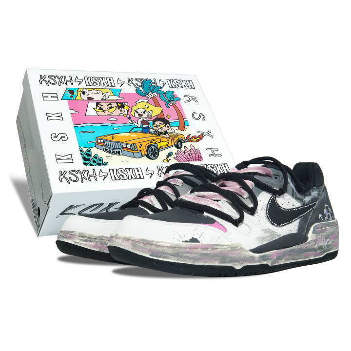 Nike Nike Full Force Slip Resistant Abrasion Resistant Low top Skateboard Shoes Men's Dark Gray