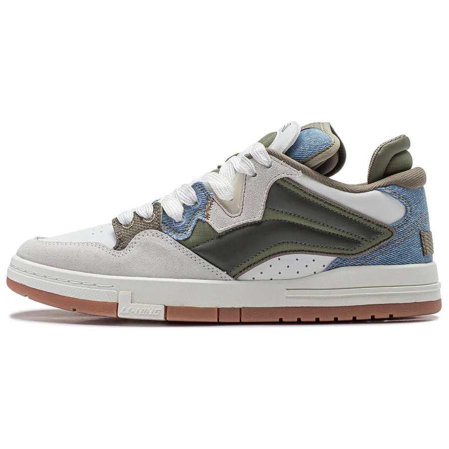 Li-Ning Li Ning Wave PRO Non slip Lightweight Low top Skateboard Shoes Men's White Green