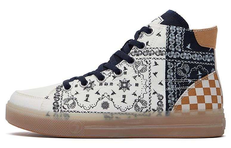 361° Slip Resistant Abrasion Resistant Slip Resistant Abrasion Resistant High top Skateboard Shoes Women's White Blue
