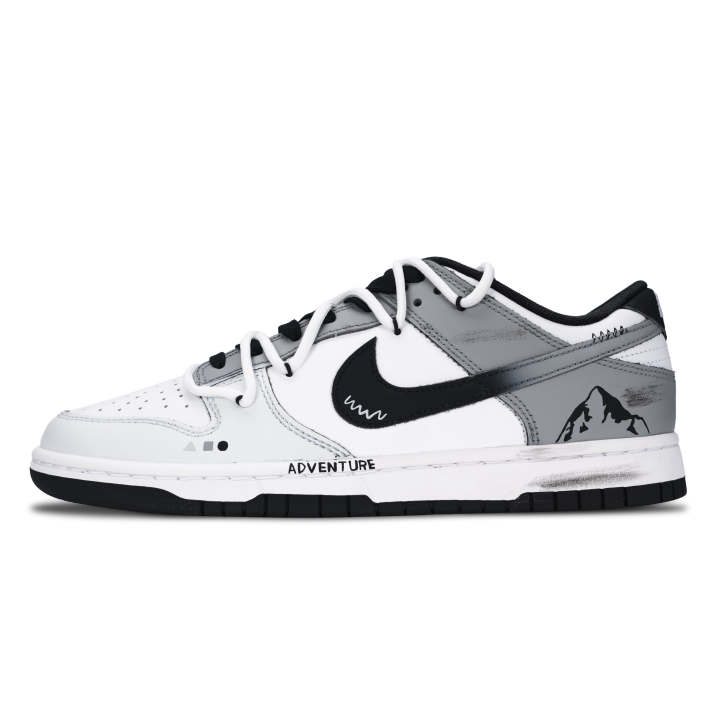 Nike Nike Dunk Peak Abrasion Resistant Low top Skateboard Shoes Unisex Gray White